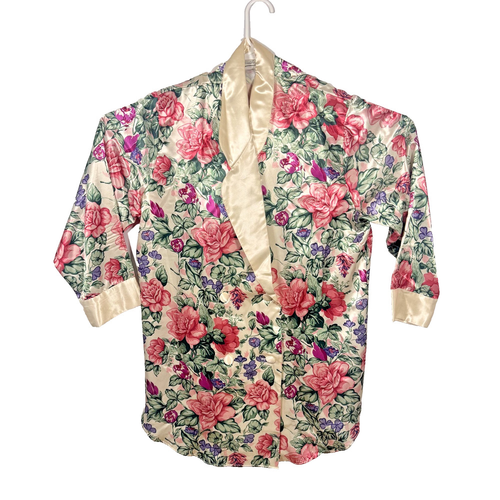 Vintage Kathryn All Over Floral Print Button Up Blouse | Tag Sz: L